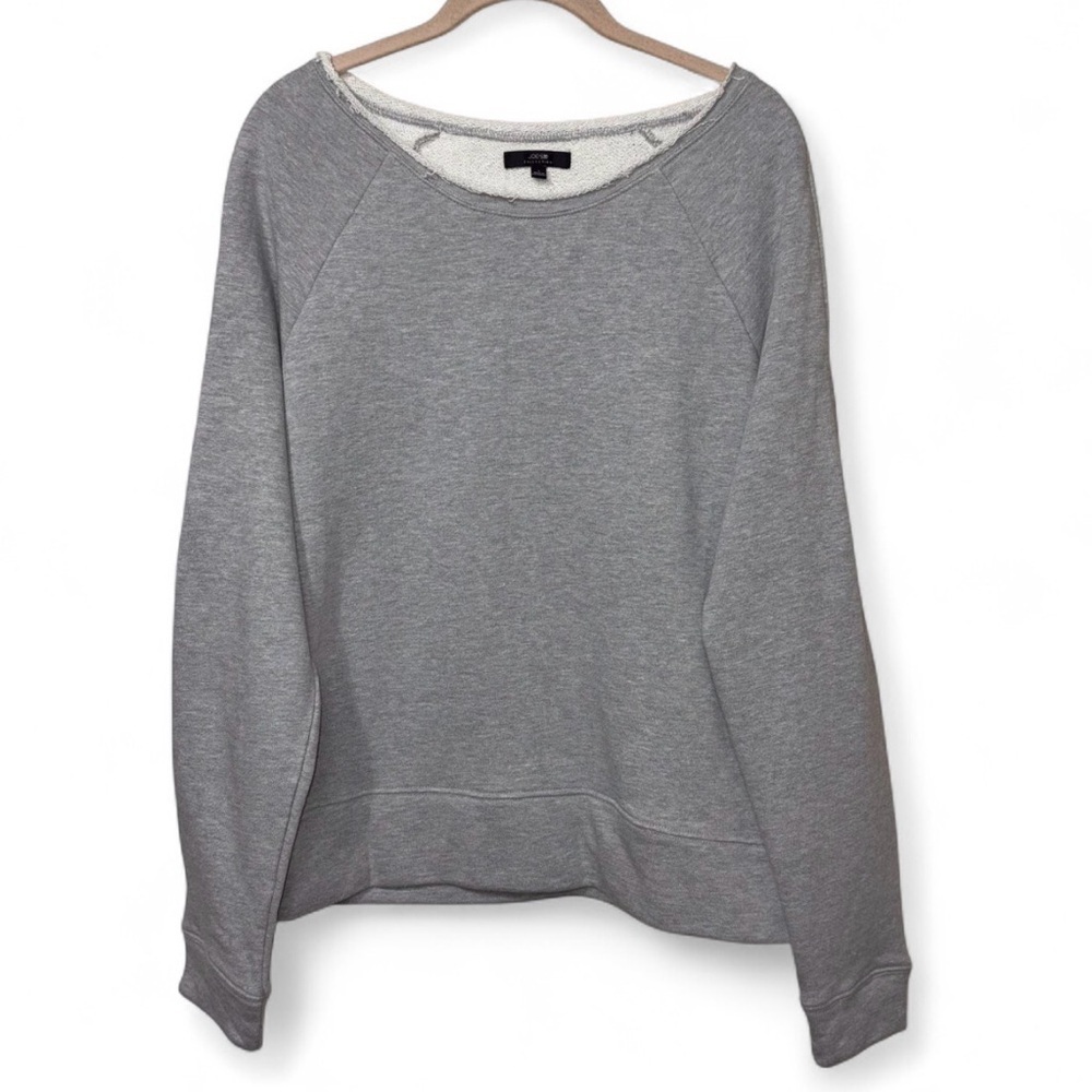 Joe’s Jeans Crewneck Sweatshirt With Zipper Detail On Shoulders Grey Size Small
